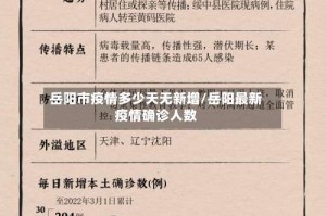 岳阳市疫情多少天无新增/岳阳最新疫情确诊人数